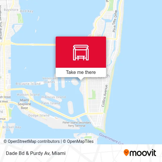 Dade Bd & Purdy Av map