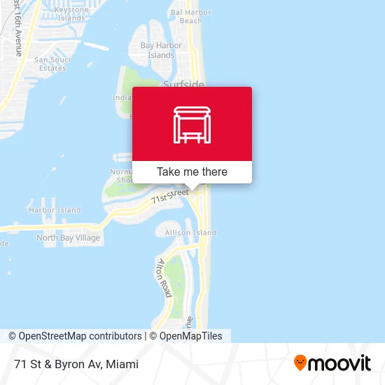 71 St & Byron Av map