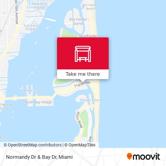 Normandy Dr & Bay Dr map