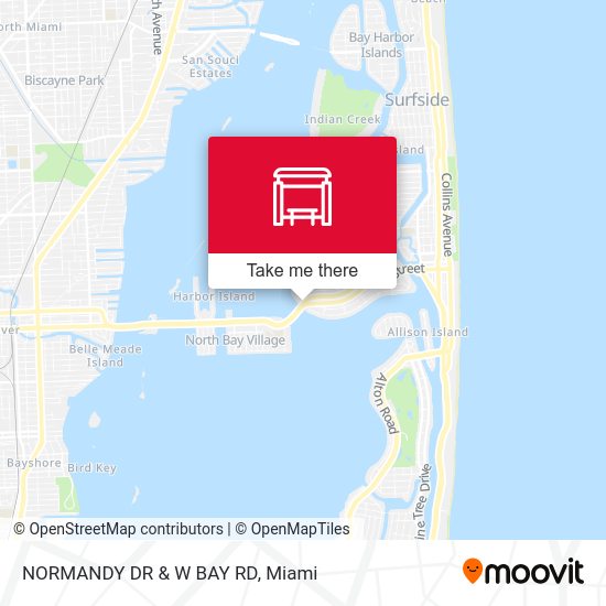 NORMANDY DR & W BAY RD map