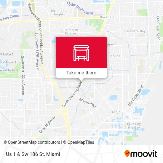 Us 1 & Sw 186 St map