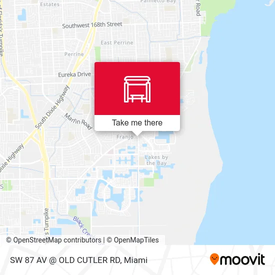 Mapa de SW 87 AV @ OLD CUTLER RD