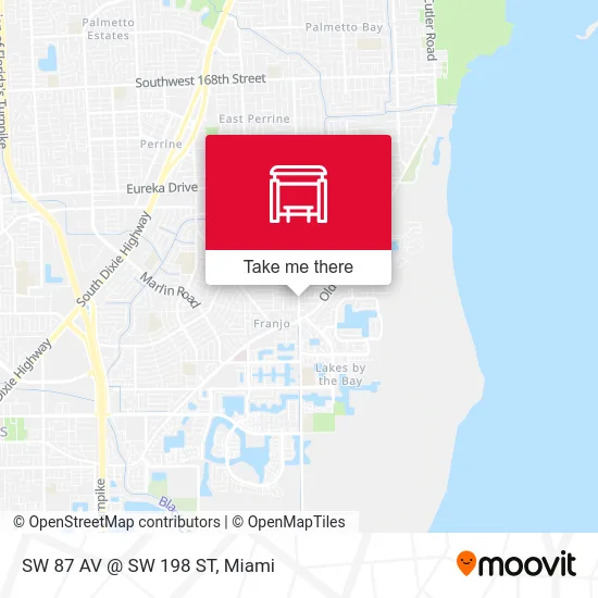 SW 87 AV @ SW 198 ST map