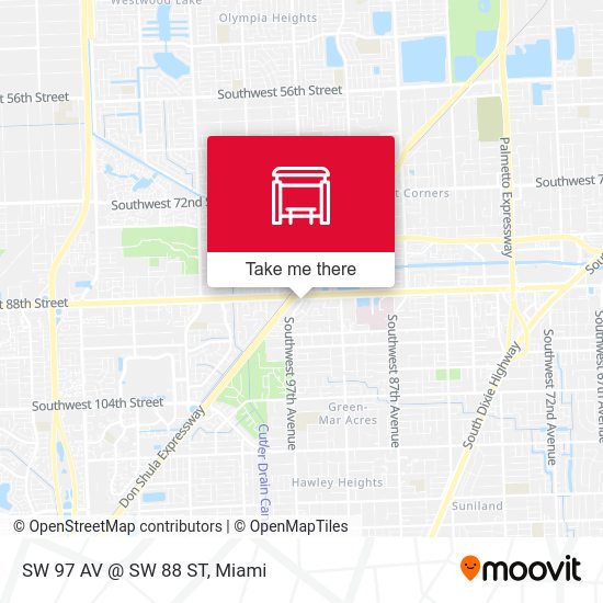 SW 97 AV @ SW 88 ST map