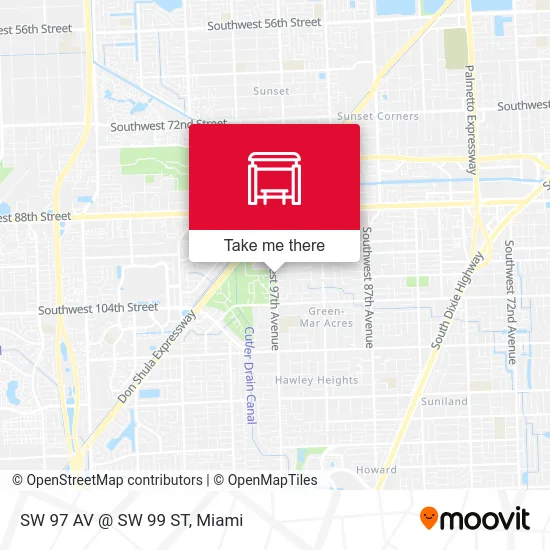 SW 97 AV @ SW 99 ST map