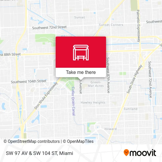 SW 97 AV & SW 104 ST map