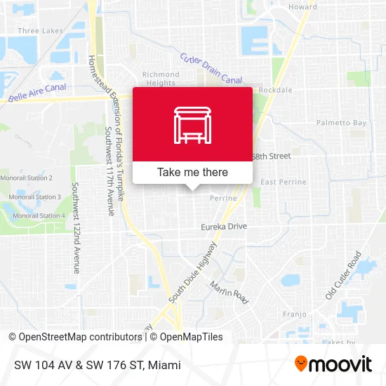 SW 104 AV & SW 176 ST map