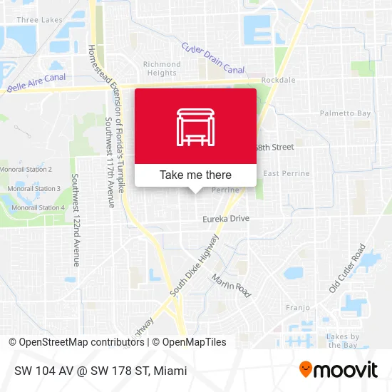 SW 104 AV @ SW 178 ST map