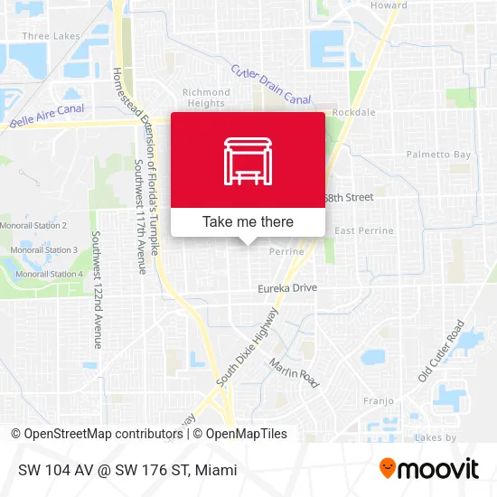 SW 104 AV @ SW 176 ST map