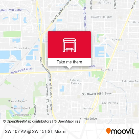 SW 107 AV @ SW 151 ST map