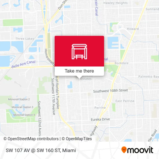 SW 107 AV @ SW 160 ST map
