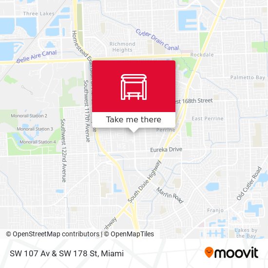 SW 107 Av & SW 178 St map