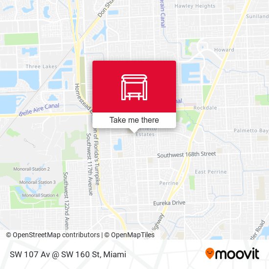 SW 107 Av @ SW 160 St map