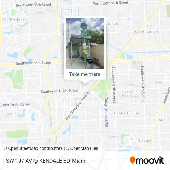 SW 107 AV @ KENDALE BD map