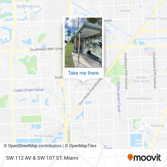 SW 112 AV & SW 107 ST map