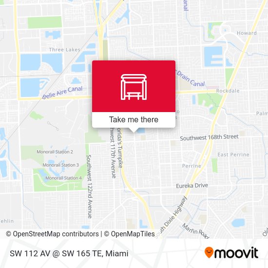SW 112 AV @ SW 165 TE map