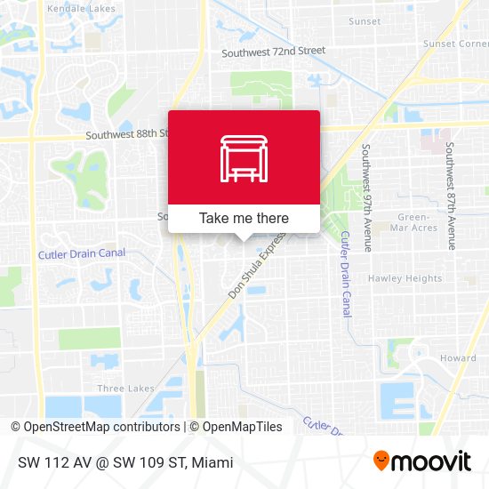 Mapa de SW 112 AV @ SW 109 ST