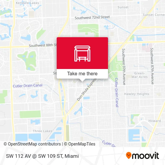 SW 112 AV @ SW 109 ST map