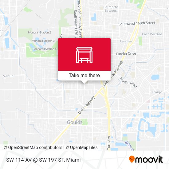 SW 114 Av @ SW 197 St map