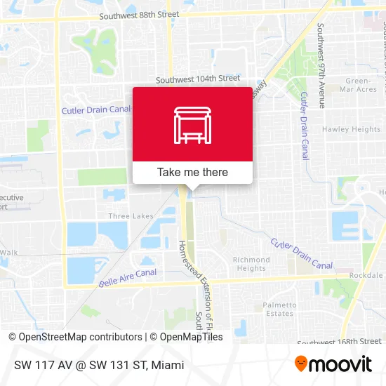 SW 117 AV @ SW 131 ST map