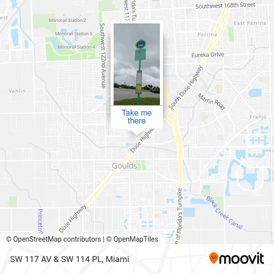 SW 117 AV & SW 114 PL map