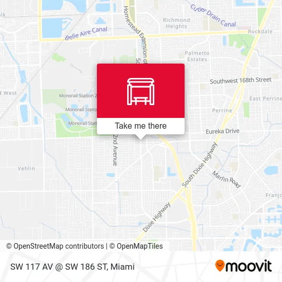 Mapa de SW 117 AV @ SW 186 ST