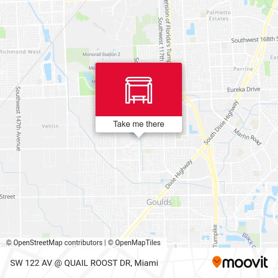 Mapa de SW 122 AV @ QUAIL ROOST DR