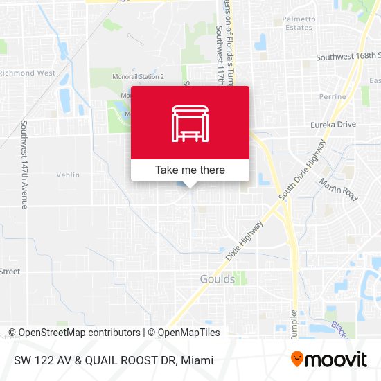 SW 122 Av & Quail Roost Dr map