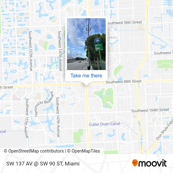Mapa de SW 137 AV @ SW 90 ST