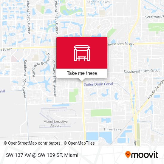 Mapa de SW 137 AV @ SW 109 ST