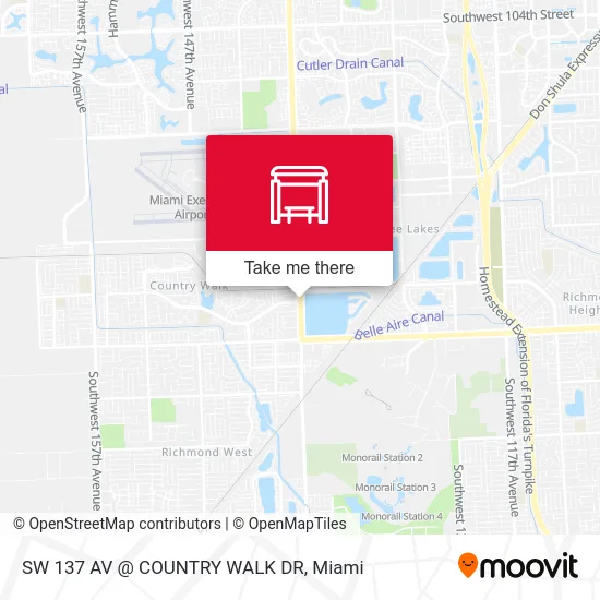 Mapa de SW 137 AV @ COUNTRY WALK DR