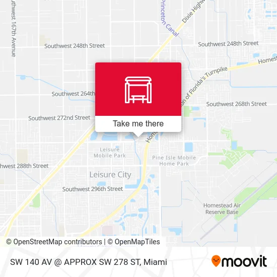 Mapa de SW 140 AV @ APPROX SW 278 ST