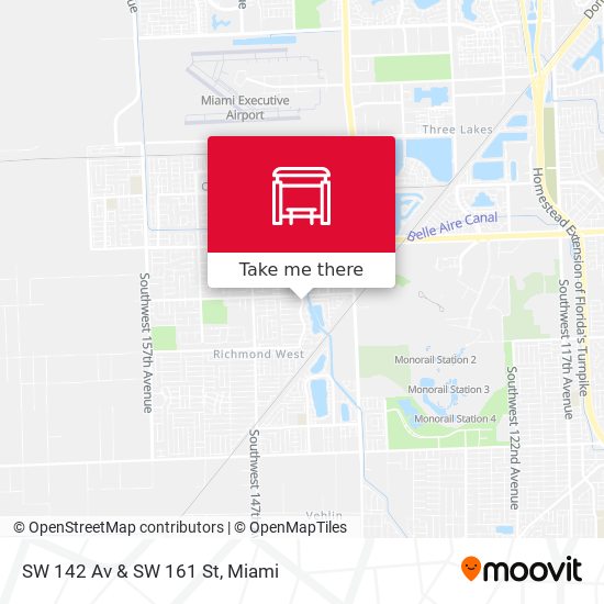 SW 142 Av & SW 161 St map