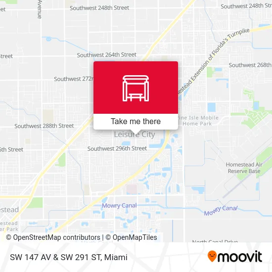 SW 147 AV & SW 291 ST map