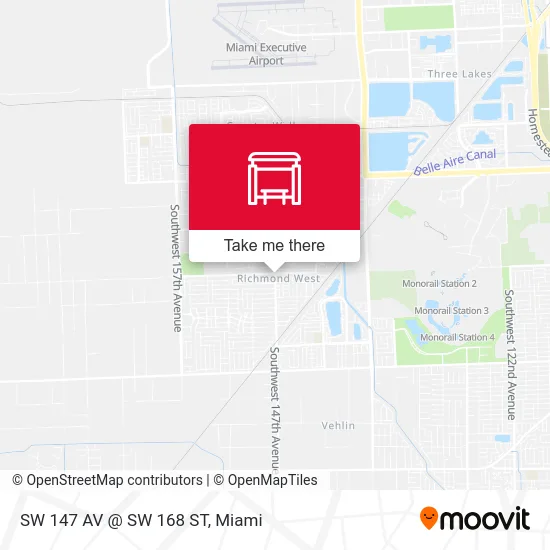 SW 147 AV @ SW 168 ST map