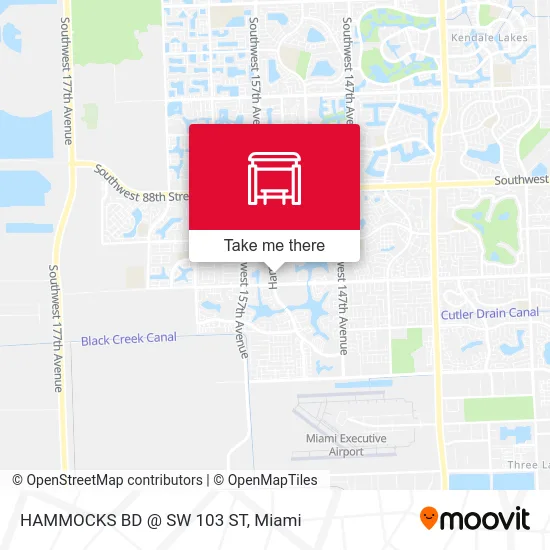 HAMMOCKS BD @ SW 103 ST map