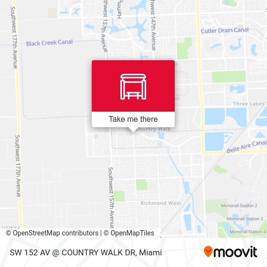 Mapa de SW 152 AV @ COUNTRY WALK DR