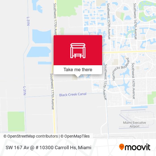 SW 167 Av @ # 10300 Carroll Hs map