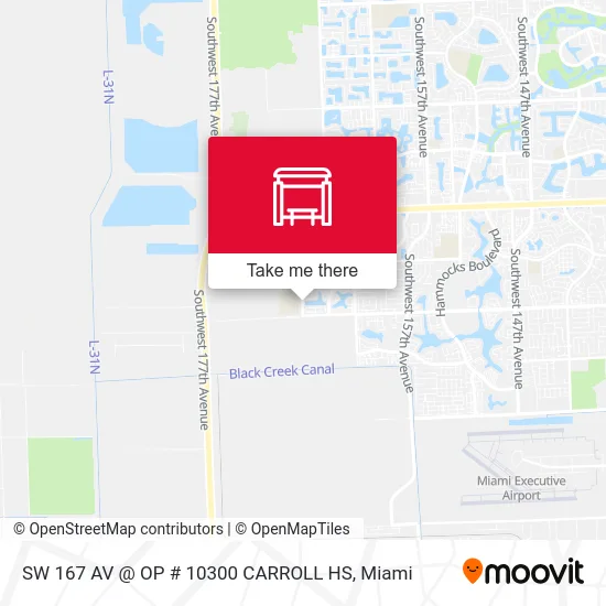 SW 167 AV @ OP # 10300 CARROLL HS map