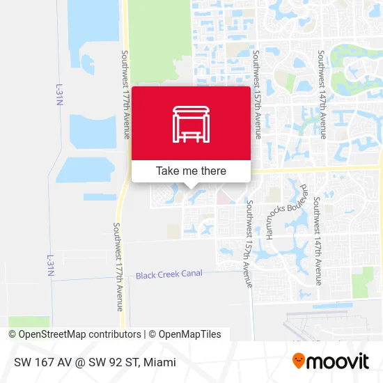 SW 167 AV @ SW 92 ST map