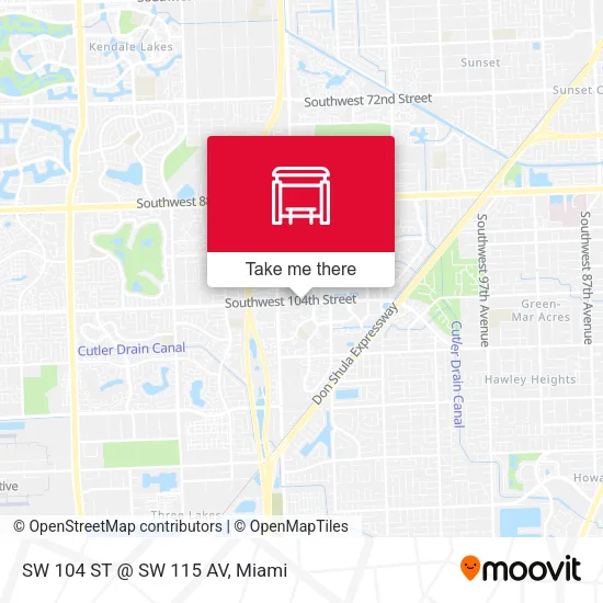 Mapa de SW 104 ST @ SW 115 AV