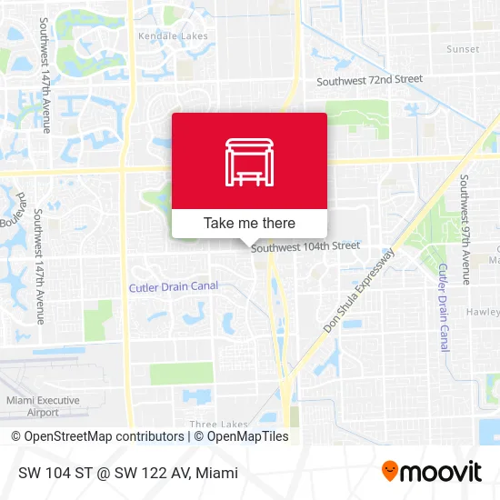 SW 104 ST @ SW 122 AV map