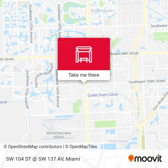 SW 104 ST @ SW 137 AV map