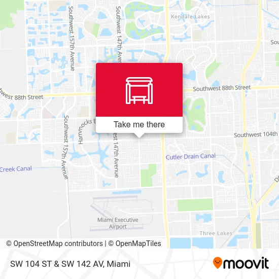 Mapa de SW 104 ST & SW 142 AV
