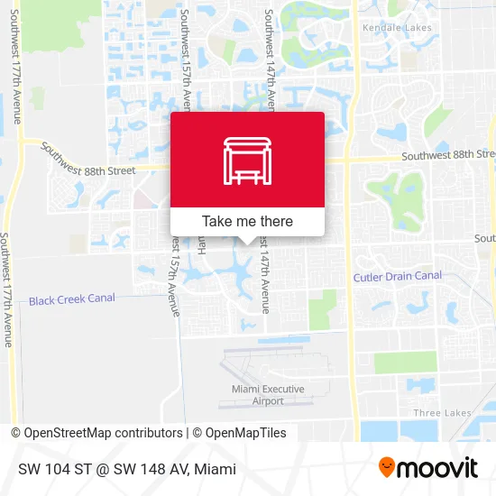 SW 104 ST @ SW 148 AV map