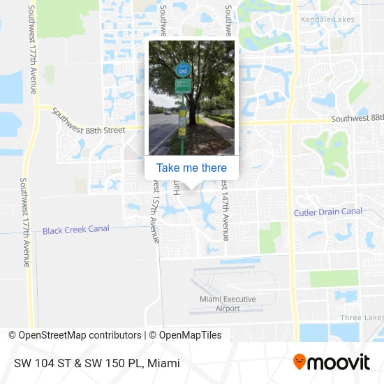 SW 104 ST & SW 150 PL map