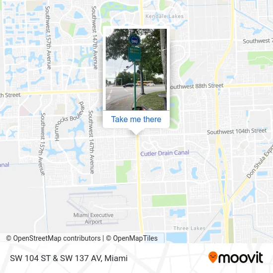SW 104 ST & SW 137 AV map