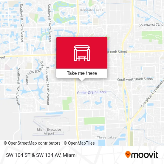 SW 104 ST & SW 134 AV map