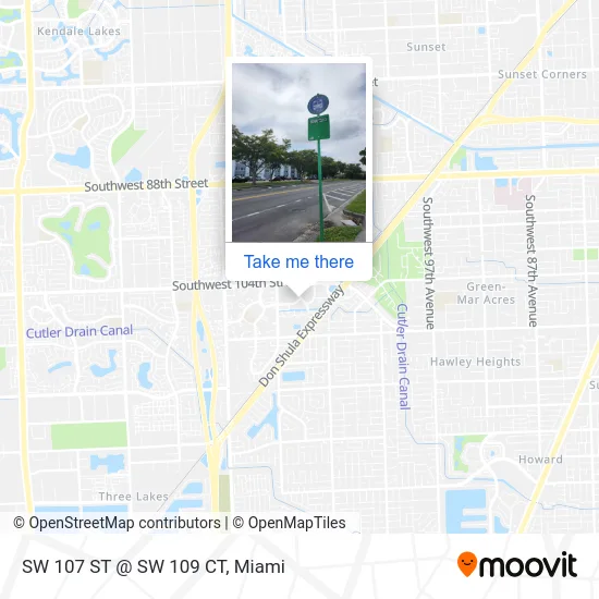 SW 107 ST @ SW 109 CT map