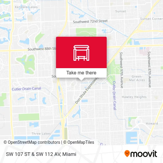 SW 107 ST & SW 112 AV map